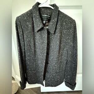 Liz Claiborne Charcoal Speckled Blazer